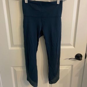 Lululemon teal cropped leggings
